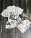 Bộ ngủ Pyjama tay ngắn quần ngắn lụa satin