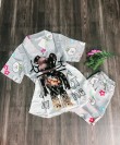 Bộ ngủ Pyjama tay ngắn quần ngắn lụa satin