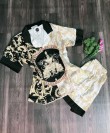 Bộ ngủ Pyjama tay ngắn quần ngắn lụa satin