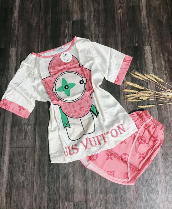 Bộ ngủ Pyjama tay ngắn lụa satin