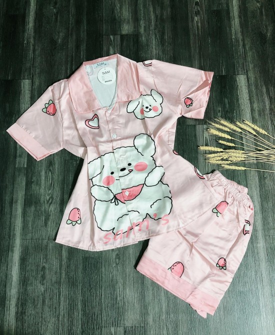 Bộ ngủ Pyjama tay ngắn lụa satin