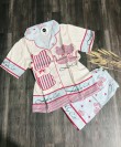 Bộ ngủ Pyjama tay ngắn quần ngắn lụa Mango